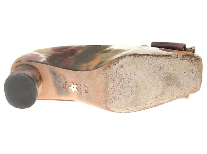 Tacchi DIOR T.EU 37 Tessuto Cachi - vista 7