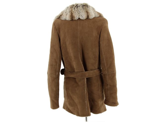 REVILLON Abrigos T.FR 38 Piel Camello - vista 2