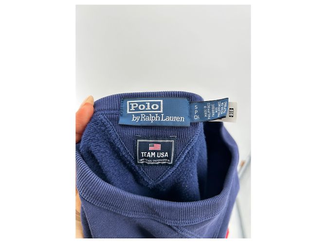 POLO RALPH LAUREN Malhas e moletons T.Internacional S Algodão Azul marinho - vista 3