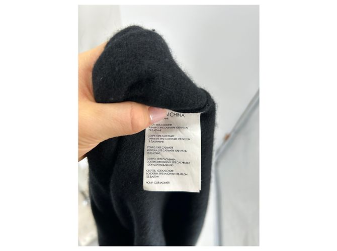 CLUB MONACO Strickwaren T.International XS Kaschmir Schwarz - Ansicht 6