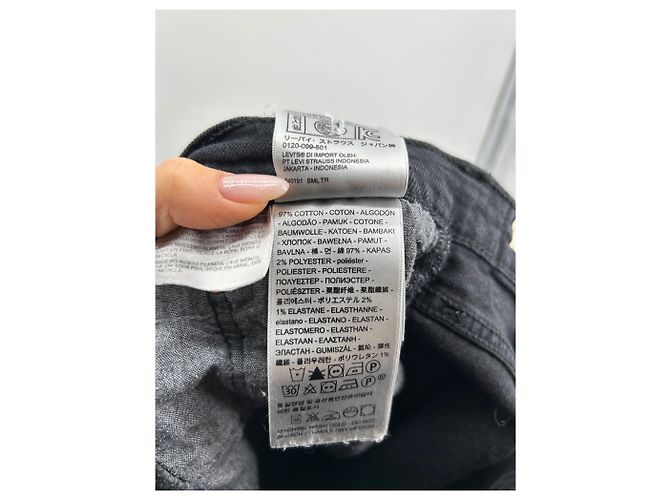 Jeans LEVI'S T.US 25 Cotone Nero - vista 4
