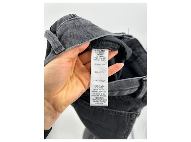 Frame Denim Jeans FRAME T.US 26 Cotone Grigio - vista 5