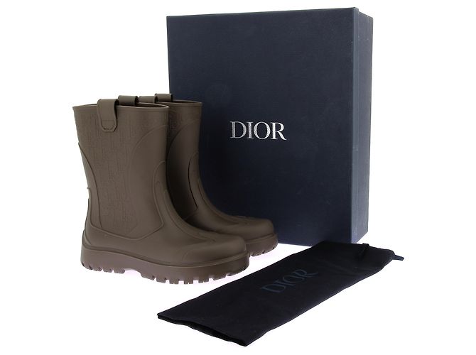 DIOR Boots T.EU 44 Rubber Khaki - view 8
