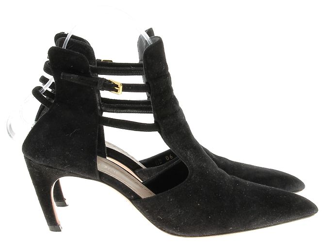 Botines DIOR T.EU 37 de ante Negro - vista 2