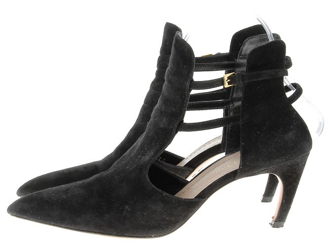 Botines DIOR T.EU 37 de ante Negro - vista 3
