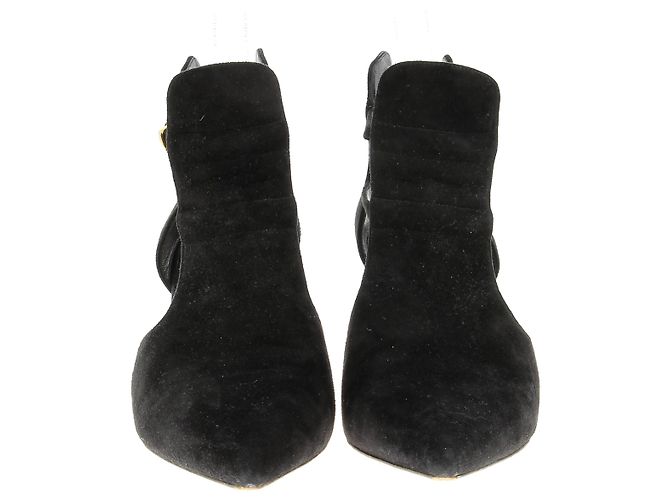 Botines DIOR T.EU 37 de ante Negro - vista 4