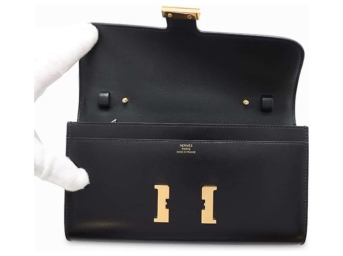 Hermès Cartera Larga Hermes Constance Para Llevar Negro - vista 4