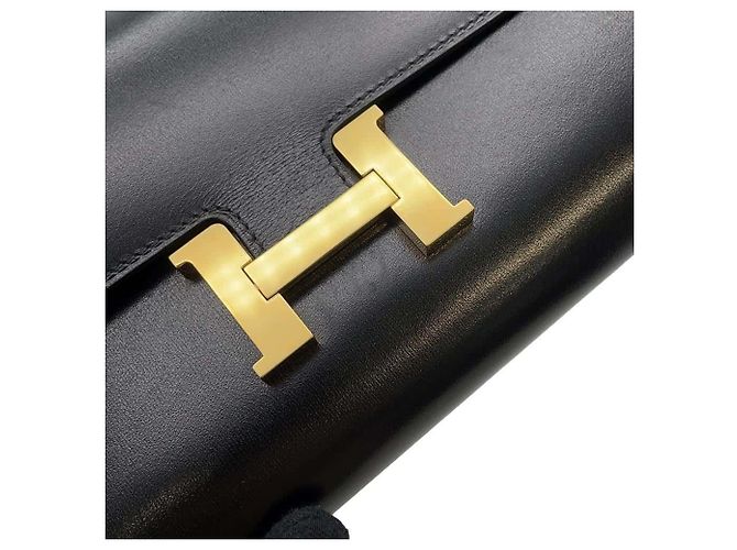 Hermès Cartera Larga Hermes Constance Para Llevar Negro - vista 6