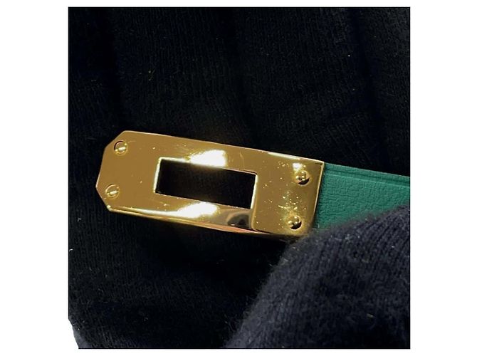 Porte-gants Hermès en cuir Swift Vert Vertigo Kelly - vue 8
