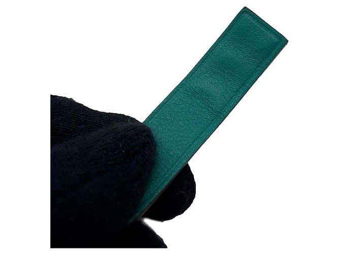 Porte-gants Hermès en cuir Swift Vert Vertigo Kelly - vue 9