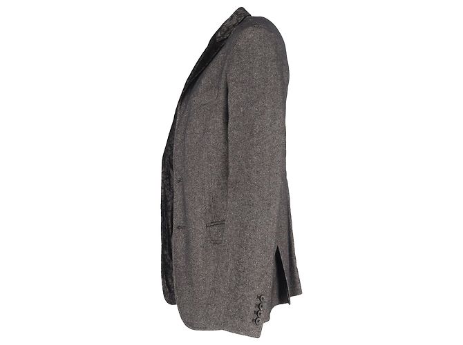 Dolce & Gabbana Single-Breasted Blazer and Vest Jacket in Grey Wool - view 2