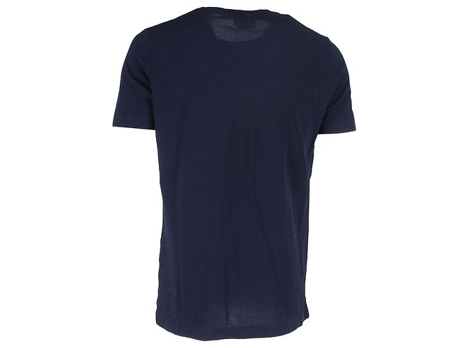 Hermès T-shirt Pocket Hermes in cotone blu navy - vista 3
