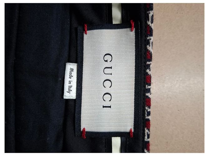 Conjunto de blazer e calça impressos Gucci em lã bordô - vista 14