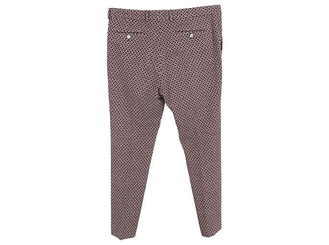 Conjunto de blazer e calça impressos Gucci em lã bordô - vista 4