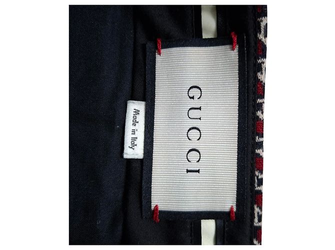 Conjunto de blazer e calça impressos Gucci em lã bordô - vista 5