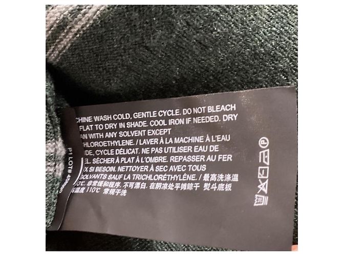Theory Riland Crewneck-Pullover aus grüner Wolle - Ansicht 12
