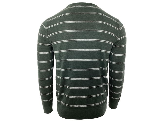 Theory Riland Crewneck-Pullover aus grüner Wolle - Ansicht 4