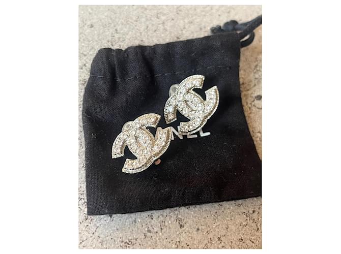 Chanel Orecchini CC argentati in perfette condizioni Argento - vista 5