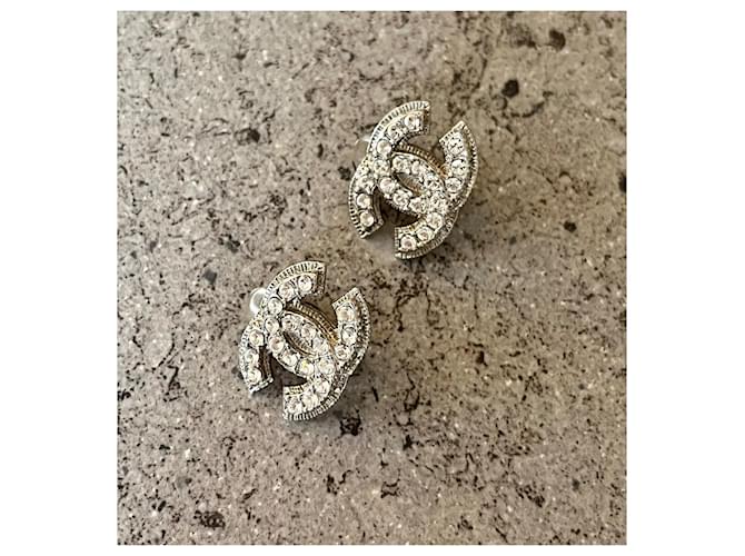Chanel Orecchini CC argentati in perfette condizioni Argento - vista 8