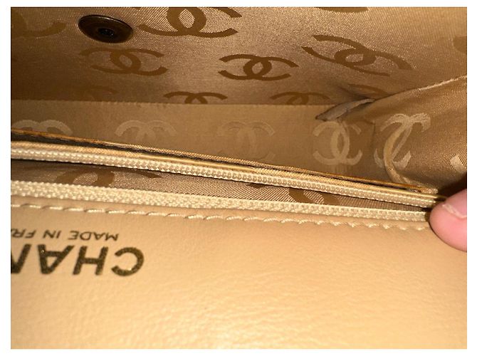 Borsa a mano Chanel Wild Stitch 2000 in pelle beige - vista 10