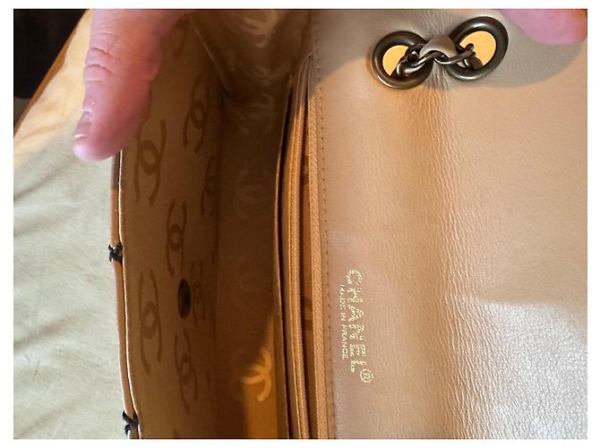 Borsa a mano Chanel Wild Stitch 2000 in pelle beige - vista 12