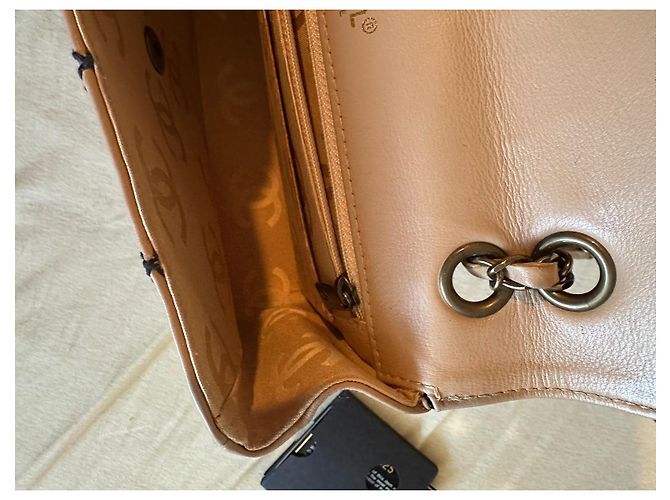 Borsa a mano Chanel Wild Stitch 2000 in pelle beige - vista 13