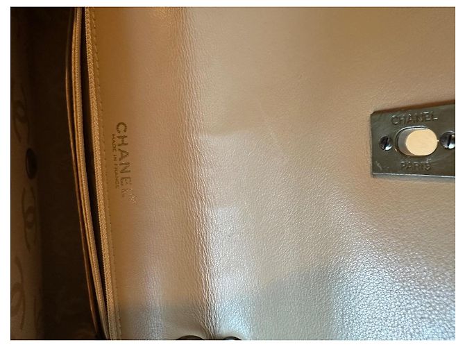 Borsa a mano Chanel Wild Stitch 2000 in pelle beige - vista 14