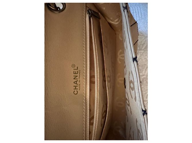 Borsa a mano Chanel Wild Stitch 2000 in pelle beige - vista 8