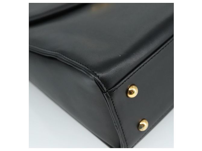 Borsa a mano GIVENCHY in pelle nera e oro Auth yk16736 Nero D'oro - vista 9