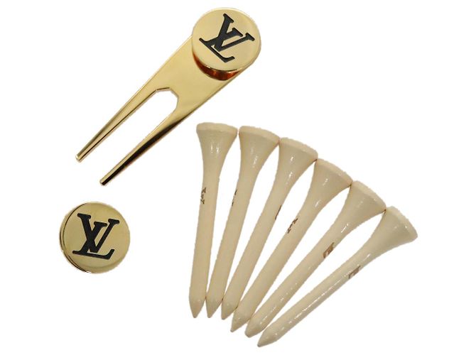 LOUIS VUITTON Golf Pin metal Oro LV Auth 110017 Dorado - vista 2