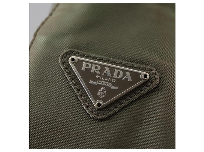 Borsa a Spalla PRADA in Nylon Khaki Auth bs21541 Cachi - vista 11
