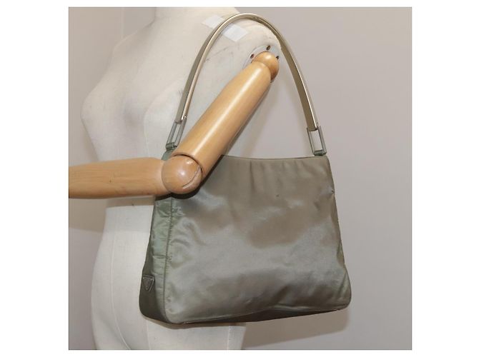 Borsa a Spalla PRADA in Nylon Khaki Auth bs21541 Cachi - vista 16