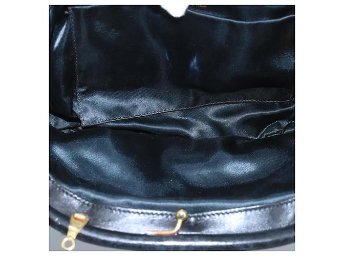 BALLY Borsa a Spalla in Velluto Nero Auth bs21591 - vista 7