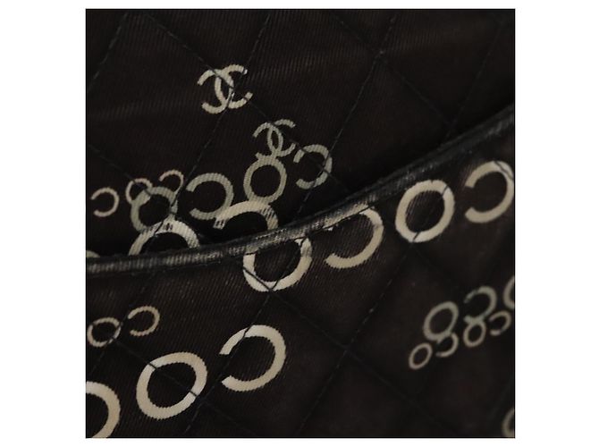 CHANEL Matelassé 25 Borsa a Spalla con Catena Tela Nera Oro CC Auth 108396 Nero D'oro - vista 2