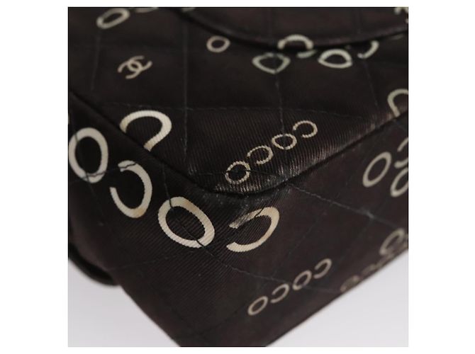 CHANEL Matelassé 25 Borsa a Spalla con Catena Tela Nera Oro CC Auth 108396 Nero D'oro - vista 8