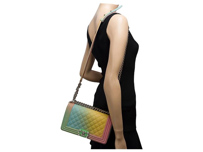 Sac CHANEL Boy en Cuir Multicolor - 102437 Multicolore - vue 12