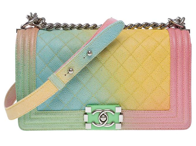 Sac CHANEL Boy en Cuir Multicolor - 102437 Multicolore - vue 2