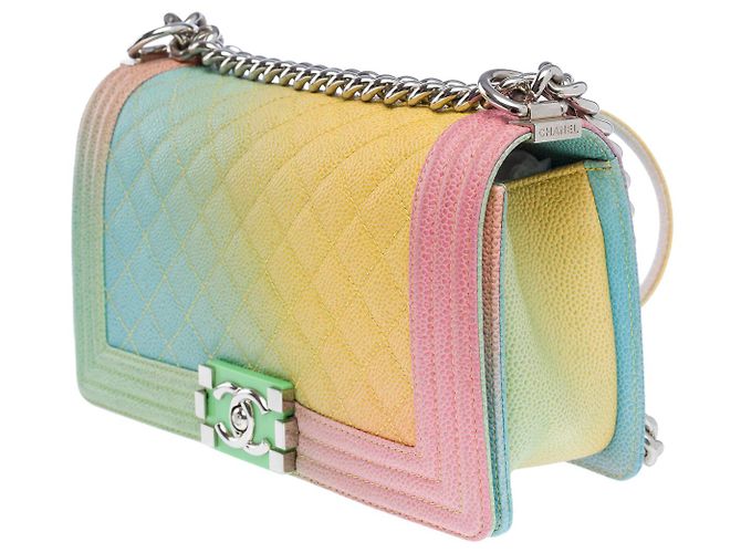 Sac CHANEL Boy en Cuir Multicolor - 102437 Multicolore - vue 4