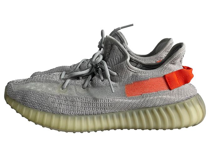 Baskets Yeezy x Adidas Boost 350 V2 Tail Light en polyester gris - vue 4