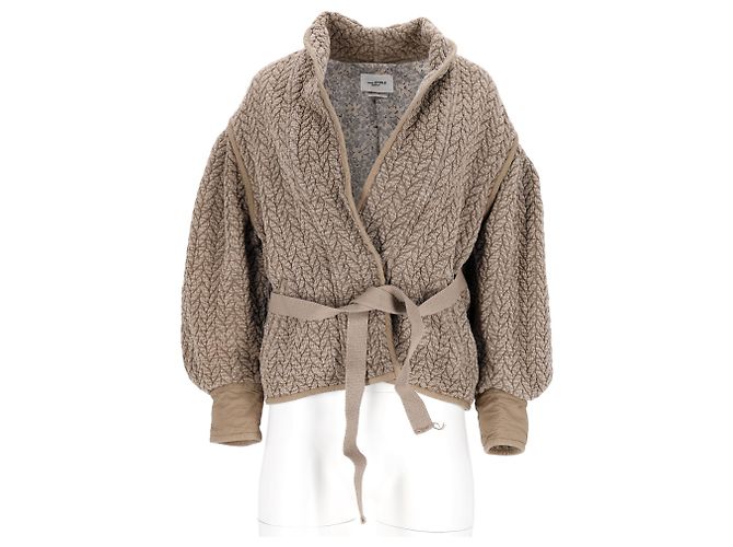 Giacca trapuntata con cintura Isabel Marant Étoile in cotone marrone - vista 7