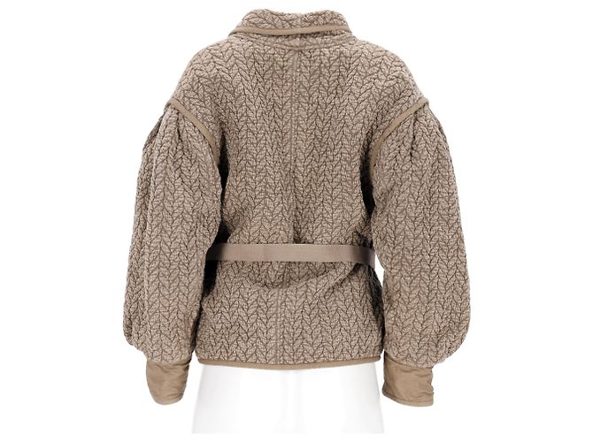 Giacca trapuntata con cintura Isabel Marant Étoile in cotone marrone - vista 9