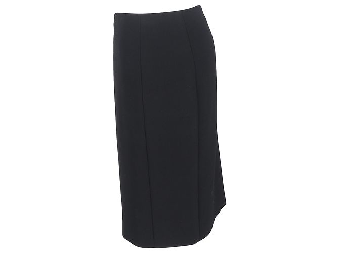 Falda lápiz negra de lana con paneles de Hugo Boss Negro - vista 2
