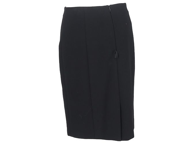 Falda lápiz negra de lana con paneles de Hugo Boss Negro - vista 3