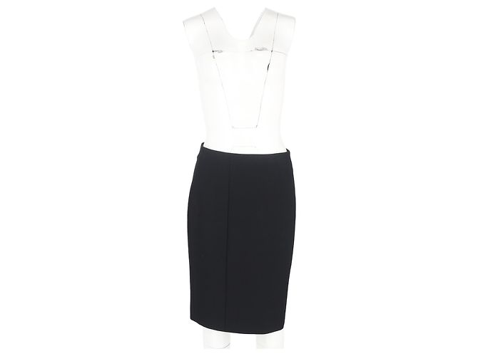 Falda lápiz negra de lana con paneles de Hugo Boss Negro - vista 4