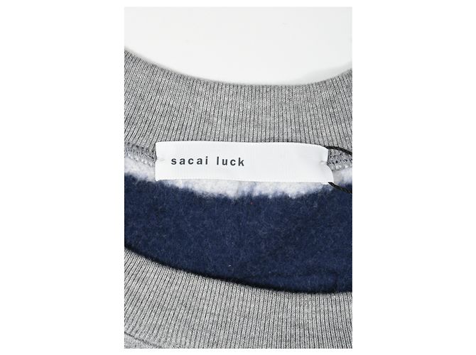 Sacai Luck Pulloverkleid aus grauer Baumwolle - Ansicht 10