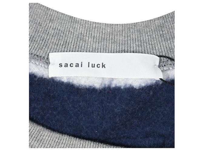 Sacai Luck Pulloverkleid aus grauer Baumwolle - Ansicht 5
