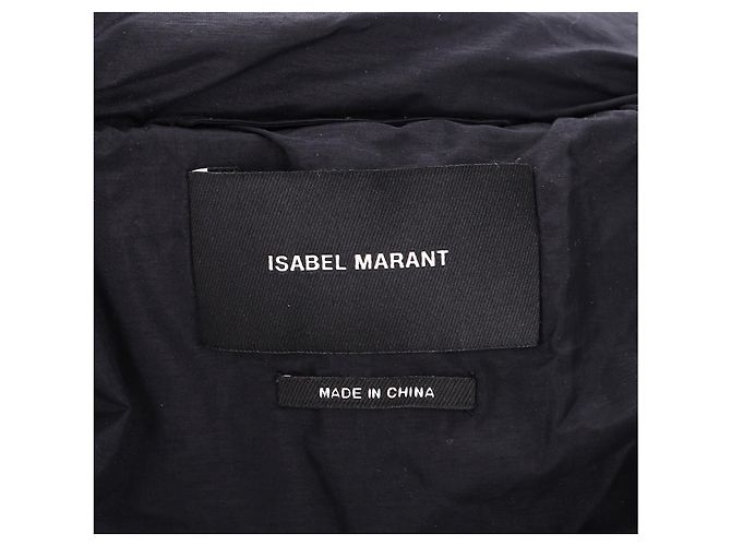 Abrigo trench midi con cinturón Isabel Marant en nylon negro - vista 10