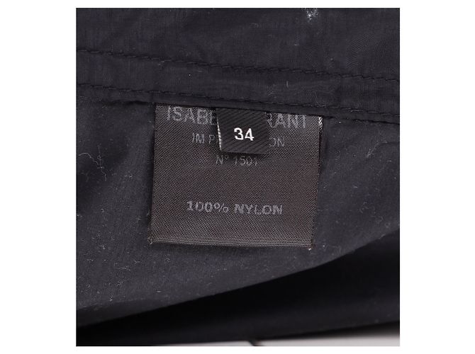 Abrigo trench midi con cinturón Isabel Marant en nylon negro - vista 11
