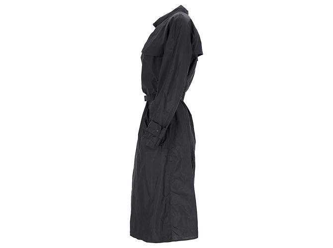 Abrigo trench midi con cinturón Isabel Marant en nylon negro - vista 2