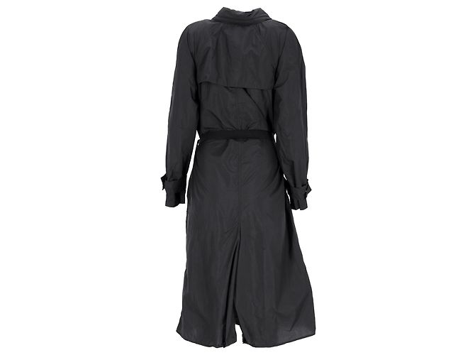 Abrigo trench midi con cinturón Isabel Marant en nylon negro - vista 3